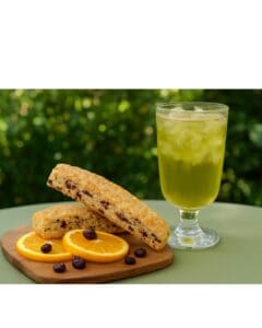 Iced Green Tea Paired with Cranberry Orange Biscotti from G. G. Biscotti Co.